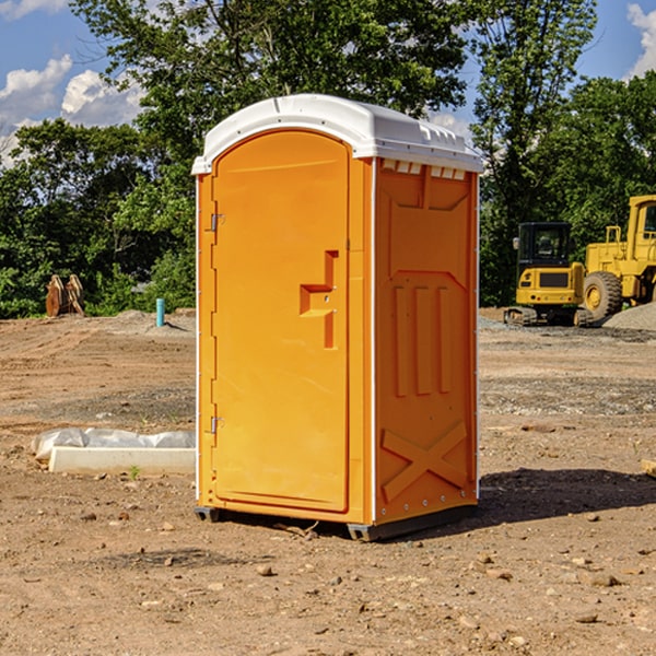 how often are the portable toilets cleaned and serviced during a rental period in McAdenville